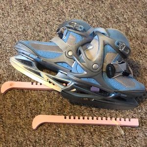 LL BEAN ADJUSTABLE ICE SKATES KIDS SZ 4-6